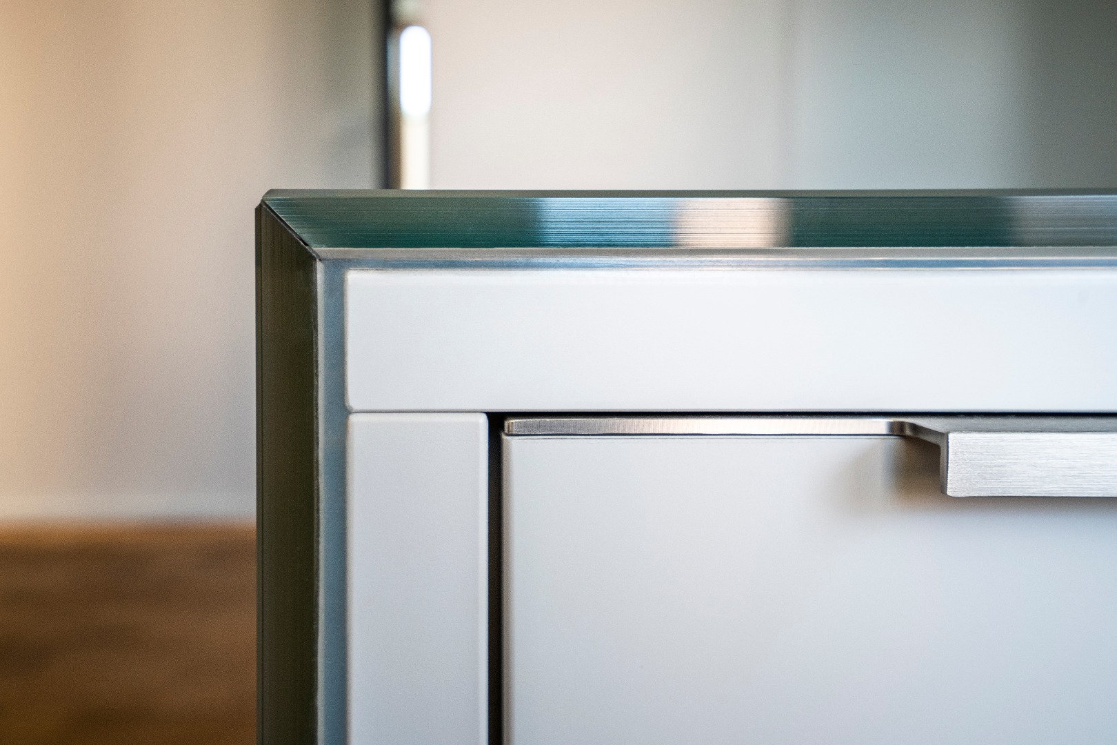 ETW Masswerk M1 Pirna Ansicht Innen Detail Küchenblock